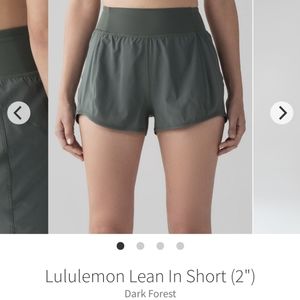Lululemon Lean In Shorts 2"